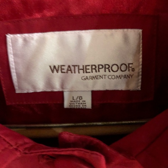 Weatherproof red pleated spring coat L - Picture 2 of 6
